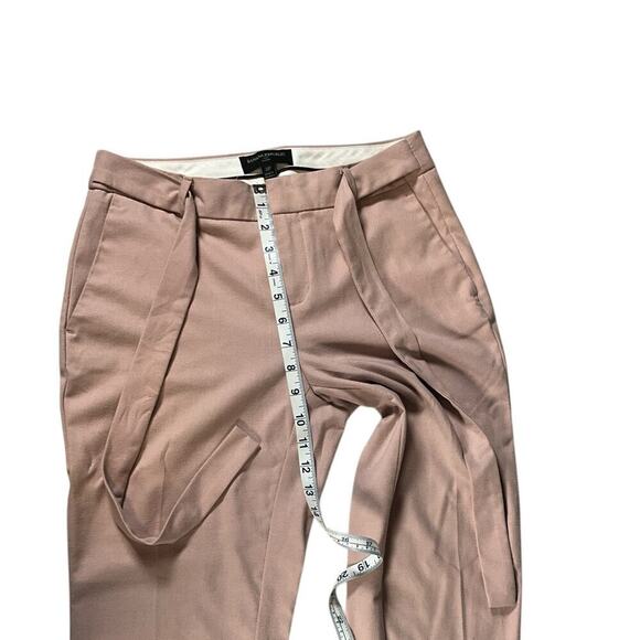 Banana Republic Avery Pants Womens Blush Size 2P Faux Bow Belt Soft Pockets - Picture 6 of 9